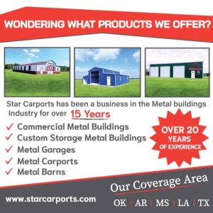 Star buildings, Carports, and garages for sale or rent to own in city-state